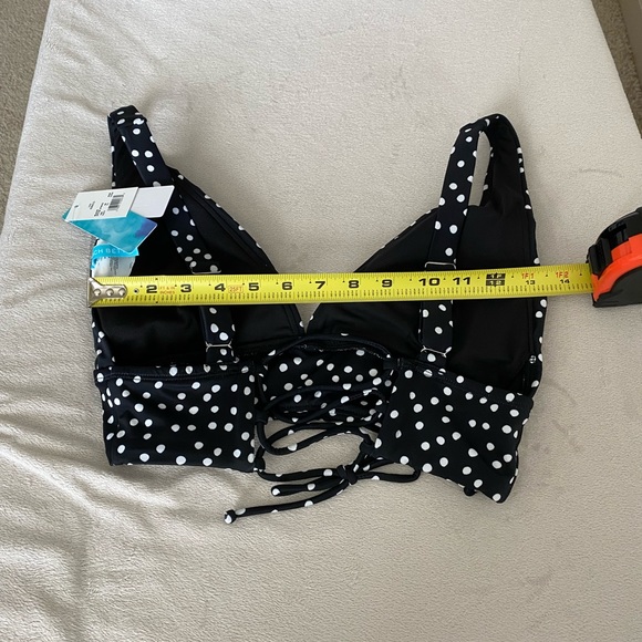 Beach Betty Bathing Suit Top size Small. Polka DotBlack & White. NWT - Picture 12 of 13